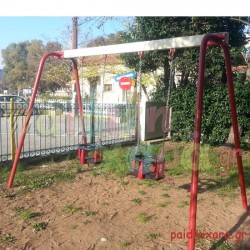 Μεταλλική κούνια παιδικής χαράς νηπίων 2 θέσεων